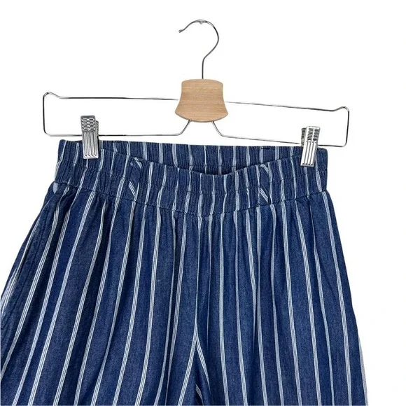 Final Touch Wide Leg Blue Striped Palazzo Pants Size Small - Picture 3 of 14